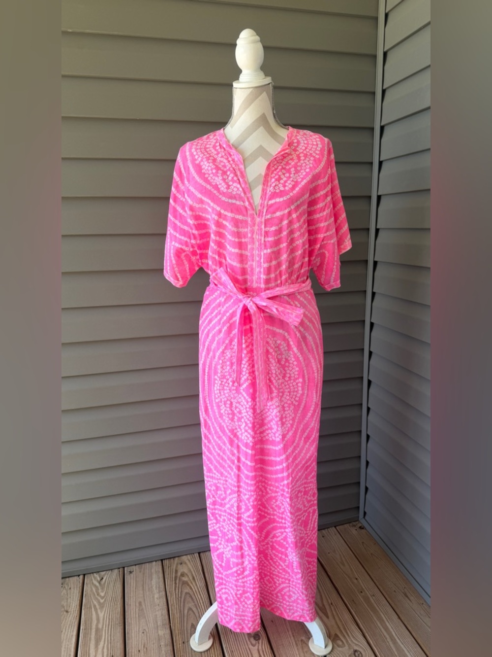 NWT- LOLA AUSTRALIA 🇦🇺 NORMAN BANDI COTTON MAXI PINK SZ M